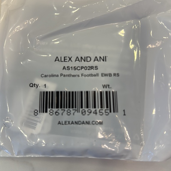 Alex and Ani Carolina Panthers Football Bracelet, New - Picture 3 of 3